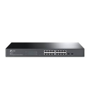 SWITCH TP-LINK L2+ cu management 16 porturi Gigabit + 2 sloturi SFP, carcasa metalica, rackabil "TL-SG2218" (timbru verde 2 lei)