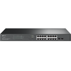 SWITCH TP-LINK " TL-SG2218P " 18 porturi JetStream Gigabit Smart Switch with 16-Port PoE+, carcasa metal "SG2218P" (timbru verde 2 lei)