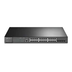 Switch TP-Link cu management L2, 24 Porturi Gigabit POE+, 4× Gigabit SFP Slots, 1× RJ45 Console Port, 1× Micro-USB Console Port  "SG3428MP" (timbru verde 2 lei)