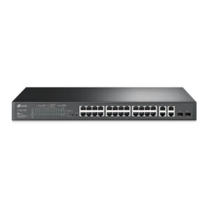 SWITCH SMART TP-Link " TL-SL2428P " 24 PORTURI POE+ 10/100M + 4 PORTURI 10/100/1000M, 2 sloturi Gigabit SFP , TP-LINK "SL2428P" (timbru verde 2 lei)