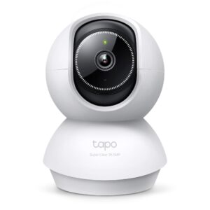 CAMERA IP TP-LINK, cube, pt. interior, dist. IR 12 m, rotatie 360 grade, 5 MP, 3K QHD (2880×1620 px), microfon, carcasa plastic, slot SD card, "Tapo C230" (timbru verde 0.8 lei)