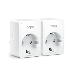 PRIZA inteligenta TP-LINK, Schuko x 1, conectare prin Schuko (T), 10 A, programare prin smartphone, Bluetooth, WiFi, alb "Tapo P100(2-pack)" (timbru verde 0.18 lei)
