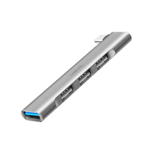 HUB extern LOGILINK, porturi USB: USB-A 3.0 x 1 + USB-A 2.0 x 3, conectare prin USB-C, aluminiu, gri, "UA0437" (timbru verde 0.18 lei)