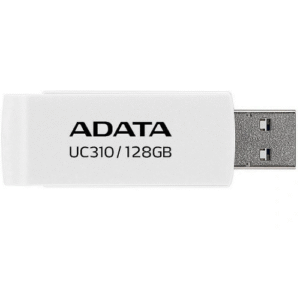 MEMORIE USB 3.2 ADATA 128 GB, protectie slide laterala, carcasa plastic, alb, "UC310-128G-RWH" (timbru verde 0.03 lei)