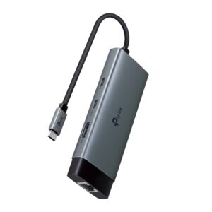 DOCKING STATION TP-Link, porturi USB: USB 3.0x2 + USB-C PDx1, USB-C x 1, 1 x HDMI, RJ-45 Gigabit x 1 conectare prin USB Type-C,lungime cablu 10 cm, gri, "UH6120C" (timbru verde 0.8 lei)