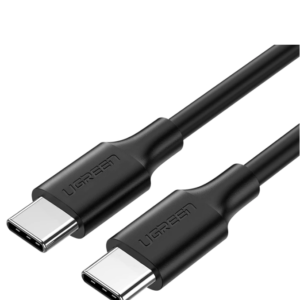 CABLU alimentare si date Ugreen, "US286", Fast Charging Data Cable pt. smartphone, USB Type-C la USB Type-C 60W/3A, nickel plating, PVC, 1.5m, negru "50998" (timbru verde 0.08 lei) - 6957303859986