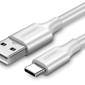 CABLU alimentare si date Ugreen, "US287", Fast Charging Data Cable pt. smartphone, USB la USB Type-C 3A, nickel plating, PVC, 1.5m, alb "60122" (timbru verde 0.08 lei) - 6957303861224