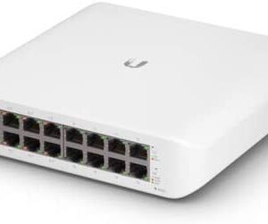 SWITCH PoE UBIQUITI, port Gigabit x 16, SFP nu, managed, carcasa plastic, "USW-LITE-16-POE" (timbru verde 2 lei)