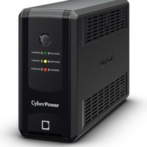 UPS CYBER POWER Line Int. cu sin. simulata, fara management, Tower, LED,  650VA/360W, AVR, 3x Schuko, baterie 1x 12V/5Ah, incarcare pana la 6h, 2x RJ45, tehn. GreenPower, "UT650EG" (timbru verde 4 lei)