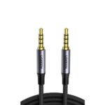 CABLU audio Ugreen, "AV183" stereo 4-pini (3.5 mm jack T/T), conectori auriti, 1.5m, braided, negru "20497" (timbru verde 0.18 lei) - 6957303824977