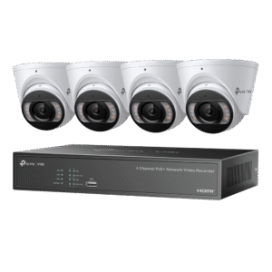 KIT VIGI 4MP Full-Color TP-Link Turret IPC & 4 Channel PoE+ NVR KIT + 2TB HDD "VIGI NK4P-T4425-2T" (timbru verde 2 lei)