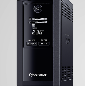 UPS CYBER POWER Line Int. cu sin. simulata, cu management, Tower, LCD,  700VA/390W, AVR, 6x IEC, baterie 1x 12V/7Ah, incarcare pana la 8h, USB, 2x RJ45, RS232, tehn. GreenPower, "VP700EILCD" (timbru verde 4 lei)