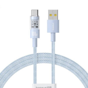 CABLU alimentare si date Baseus Gem, Fast Charging Data Cable pt. smartphone, USB la USB Type-C 100W, 1m, albastru "P10373002311-00" (timbru verde 0.08 lei) - 6932172658717