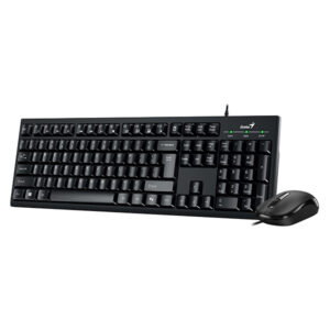KIT wired GENIUS USB, tastatura 104 taste (concave) + mouse optic 1200dpi, 3 butoane, AI key, black, "KM-100SE" "31330009400"  (timbru verde 0.8 lei)