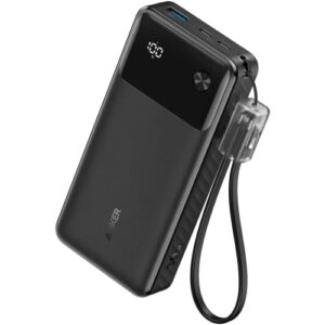 POWER BANK Anker 20.000 mAh, 30W PD 3.1, 1 x USB, 2 x USB-C, afisaj inteligent, 560 g, negru, "A1384G11" (timbru verde 0.98 lei) - 194644173401