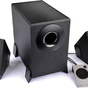 BOXE EDIFIER 2.1, RMS:8.5W(2x2W,1x4.5W),telecomanda pe fir,black;raport semnal-zgomot:85dBA,frecv rasp-sateliti:150Hz-20kHz,subwoofer:20Hz -170kHz, black,"M1360"-392150 M1360 (timbru verde 4.00 lei)