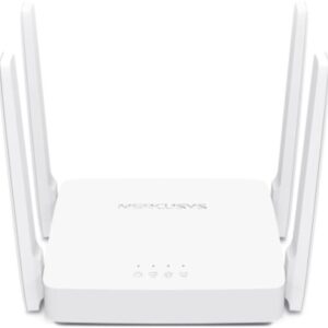 ROUTER MERCUSYS wireless 1200Mbps, 2 porturi LAN 10/100 Mbps, 1 x WAN 10/100 Mbps, 4 x antene externe, Dual Band AC1200 "AC10" (timbru verde 0.8 lei)