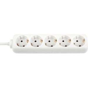 PRELUNGITOR Bachmann, Schuko x 5, conectare prin Schuko (T), cablu 5 m, fara protectie, alb, "B3812525" (timbru verde 0.18 lei)