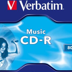 CD-R VERBATIM  700MB, 80min, viteza 16x, set 10 buc  (43364), Jewel Case, "MUSIC" "43365"
