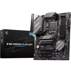 MSI B760 GAMING PLUS WIFI, ATX, Socket 1700, Intel B760 Chipset,DDR5,5x PCIe x16 slot, 4xSATA 6G, 2x M.2 slot, 2x USB 3.2 Gen 1,4x USB 2.0, 1x HDMI, 1x DP, 2.5G LAN, 7.1 Audio,3y "B760_GAMING_PLUS_WIFI"
