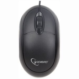 MOUSE GEMBIRD, PC sau NB, cu fir, USB, optic, 1000 dpi, butoane/scroll 3/1, , negru, "MUS-U-01" (timbru verde 0.18 lei)