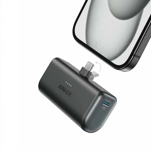POWER BANK Anker "Nano" 5.000 mAh, 22.5W PD si Power IQ 3.0, 1 x USB, 1 x USB-C pliabil, ActiveShield 2.0, 99g, negru, "A1653H11" (timbru verde 0.98 lei) - 194644170851