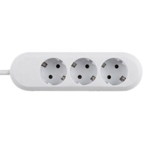 PRELUNGITOR Bachmann, Schuko x 3, conectare prin Schuko (T), cablu 3 m, fara protectie, alb, "BM-387.271R" (timbru verde 0.18 lei)