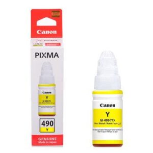 Cartus Cerneala Original Canon Yellow, GI-490Y, pentru G1400|G2400|G3400, 70ml, (timbru verde 0.15 lei), "BS0666C001AA"