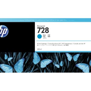 Cartus Cerneala Original HP Cyan, nr.728, pentru DesignJet T730|DesignJet T830, , (timbru verde 0.15 lei), "F9K17A"