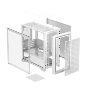 CARCASA PCCooler "C3 D310", middle tower, gaming, fara sursa, suporta 7xfan, , PSU shroud, USB 3.1 gen 1 x 2, audio, mic, 4 sloturi expansiune, alb, "C3D310 WH"