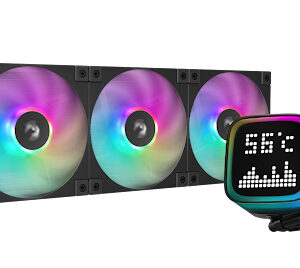 COOLER DeepCool "LP360", skt. Intel si AMD, racire cu lichid, 3 x 120mm, 600 - 2400 RPM, iluminare RGB adresabil, afisaj digital, negru "R-LP360-BKMSNC-G-1" (timbru verde 2.00 lei)
