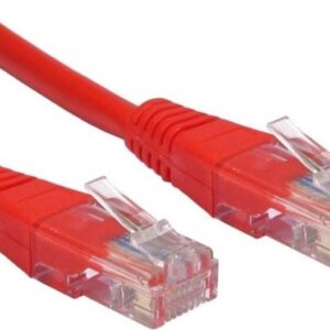 PATCH CORD UTP SPACER Cat5e, cupru-aluminiu, 0.5 m, rosu, AWG26, "SP-PT-CAT5-0.5M-R" (timbru verde 0.08 lei)