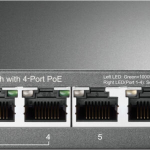 SWITCH PoE TP-LINK  8 porturi Gigabit (4 PoE), IEEE 802.3af, carcasa metalica "TL-SG108PE" (timbru verde 2 lei)
