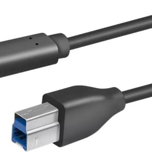 CABLU USB LOGILINK pt. imprimanta, USB 3.2 Gen1  Type-C (T) la USB 2.0 Type-B (T), 2m, 2 x ecranare, conectori auriti, negru, "CU0163" (timbru verde 0.18 lei)