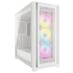CARCASA Corsair iCUE 5000D RGB AIRFLOW Mid-Tower Case, True White - 3x AF120 RGB ELITE - White Fans - iCUE Lighting Node PRO Controller - High-airflow Design "CC-9011243-WW" (timbru verde 0.24 lei)