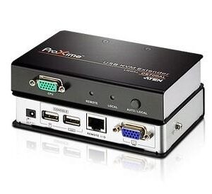EXTENDER KVM ATEN acces PC de la distanta, conector tip VGA (M) | USB (M) x 2 | RJ-45 | SPHD-17 (M), "CE700A-AT-G" (timbru verde 0.8 lei)
