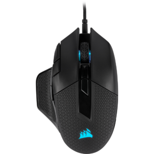 MOUSE CORSAIR, "NIGHTSWORD RGB", gaming, cu fir, USB, optic, 18000 dpi, butoane/scroll 8/1, iluminare, butoane programabile, negru, "CH-9306011-EU" (timbru verde 0.18 lei)