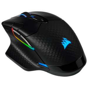 MOUSE CORSAIR, "Dark Core RGB Pro", gaming, wireless, BT| 2.4GHz, 18000 dpi, butoane/scroll 8/1, iluminare, butoane programabile, mod dual de conectare,negru, "CH-9315411-EU" (timbru verde 0.18 lei)