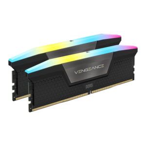 Corsair Vengeance RGB 32GB, DDR5, 6000MHz, 2x16GB, Negru "CMH32GX5M2B6000C38"