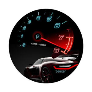 Covor pentru scaun gaming SPACER, protectie parchet, cauciuc si material textil, 1200 x 3mm, rotund, SPEED 46501475 "SPFP-SPEED-120"