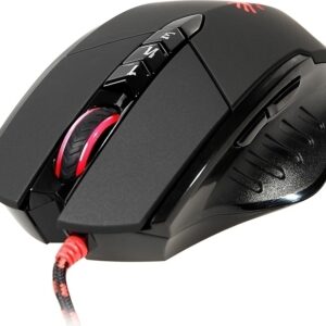 MOUSE A4tech, "Bloody V7M", gaming, cu fir, USB, optic, 3200 dpi, butoane/scroll 8/1, iluminare, butoane programabile, negru, "V7M" (timbru verde 0.18 lei)