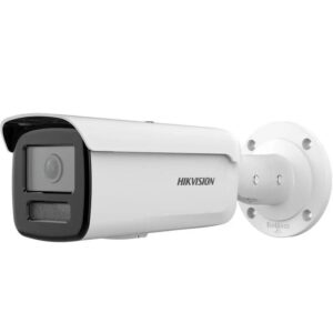CAMERA IP Hikvision, bullet pt. exterior, dist. IR 80 m,  tip lentila fixa 2.8 mm, 2 Mpx, PoE, carcasa metal, slot SD card, "DS-2CD2T23G2-4I28D"  (timbru verde 0.8 lei)