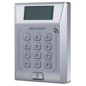 TERMINAL control acces HIKVISION, cititor carduri MiFare, TCP/IP, tastatura si sonerie,  "DS-K1T802M" (timbru verde 0.18 lei)