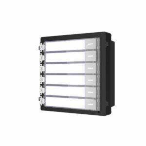 MODUL extensie HIKVISION, pt videinterfon, 6 butoane apelar, montaj aplicat sau ingropat (acc. neincluse), customizare afisare nume, iluminare pe timp de noapte, "DS-KD-KK" (timbru verde 0.18 lei)