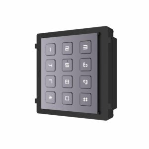 MODUL extensie HIKVISION, pt videointerfon cu tastatura, permite formarea codului de apartament/acces, montaj aplicat/ingropat (acc. neincluse), ilum pe timp de noapte "DS-KD-KP" (include TV 0.18lei)