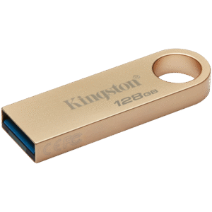 MEMORIE USB 3.2 Kingston 128 GB, 220MB/s, 100MB/s clasica, carcasa metalica, auriu, "DTSE9G3/128GB" (timbru verde 0.03lei)
