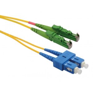 Patchcord FO E2000/APC-SC/PC, SM OS2 9/125, manta LSZH 3.0mm, duplex 10m "E2000/APC-SC/PC-SM/DX-10" (timbru verde 0.08 lei)
