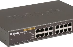 SWITCH D-LINK 24 porturi 10/100Mbps, carcasa metalica, rackabil, "DES-1024D" (timbru verde 2 lei)