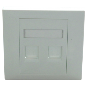 Faceplate Keystone RJ45,86x86, 2 porturi, EMTEX, "EMT-FP8686-2"