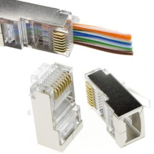 Mufa RJ45 FTP ecranata, cat.6, passthrough (100buc) - EMTEX "EMT-PR6-FTP"
